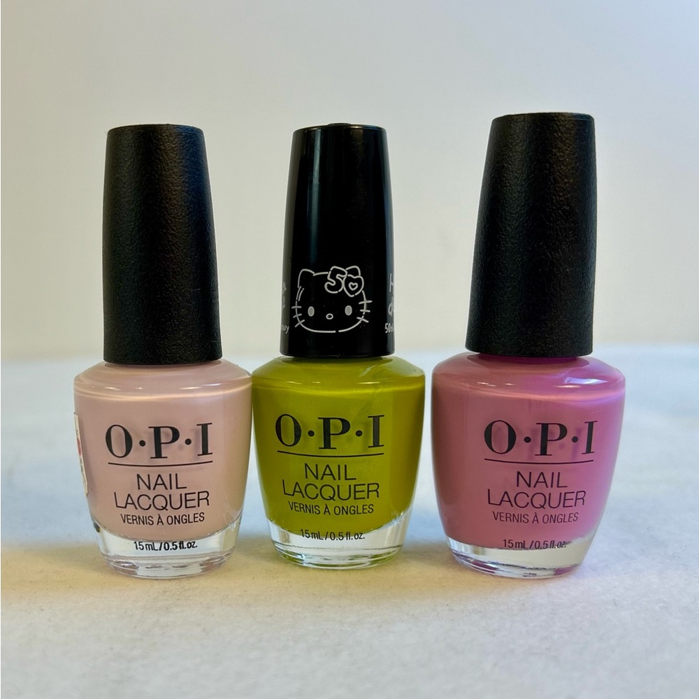 Bundle of 3 New OPI Nail Polish / Pink / Hello Kitty/ Lavender